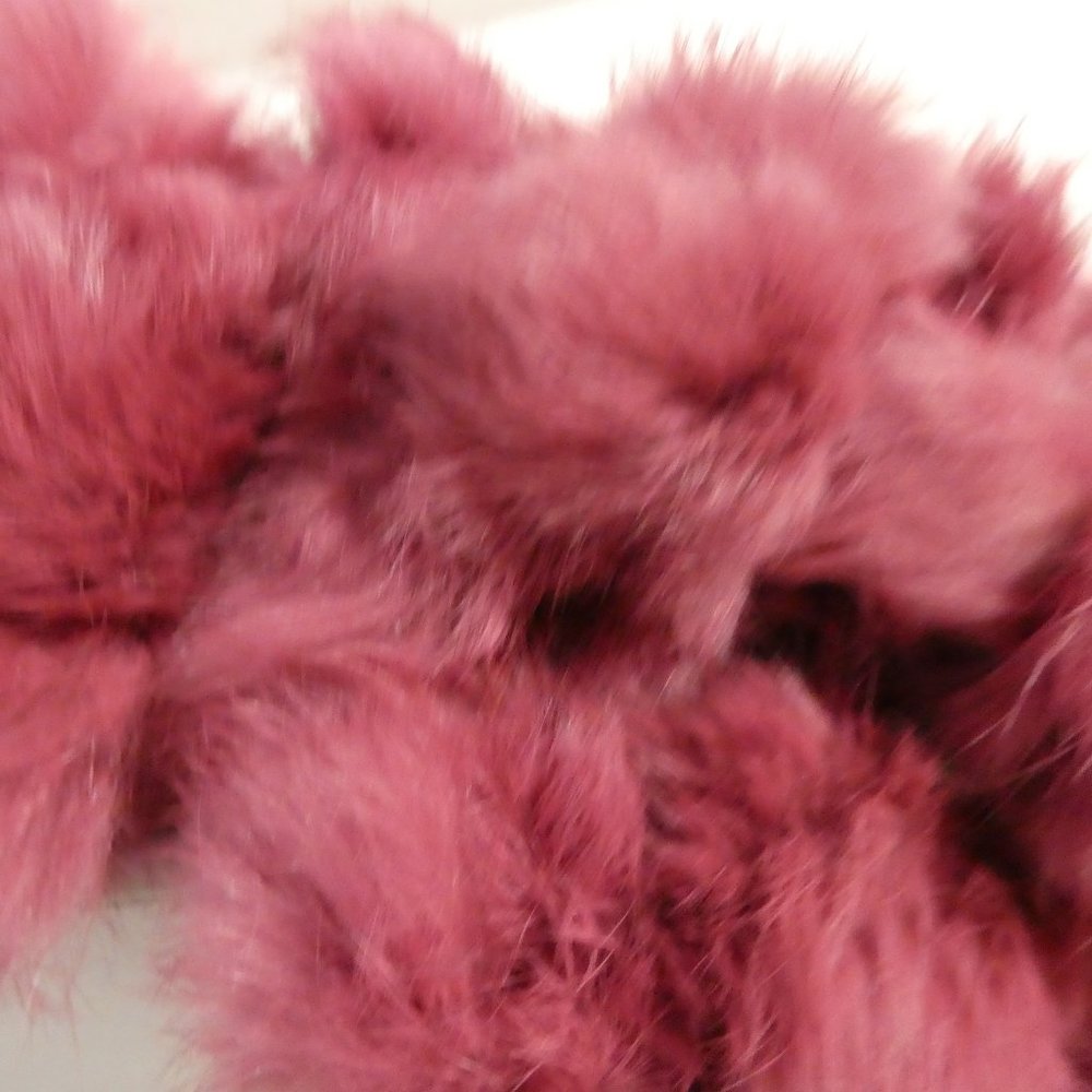 LES NANA by TRICOTTO Stunning burgundy pom pom scarf, really soft BNWOT - Picture 7 of 10